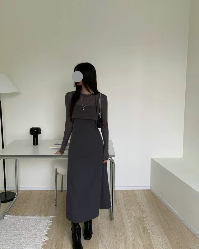 AWESOME-TB1東大門代購女士新款熱賣25春夏連衣裙不含內搭AWESOME-TB1連衣裙