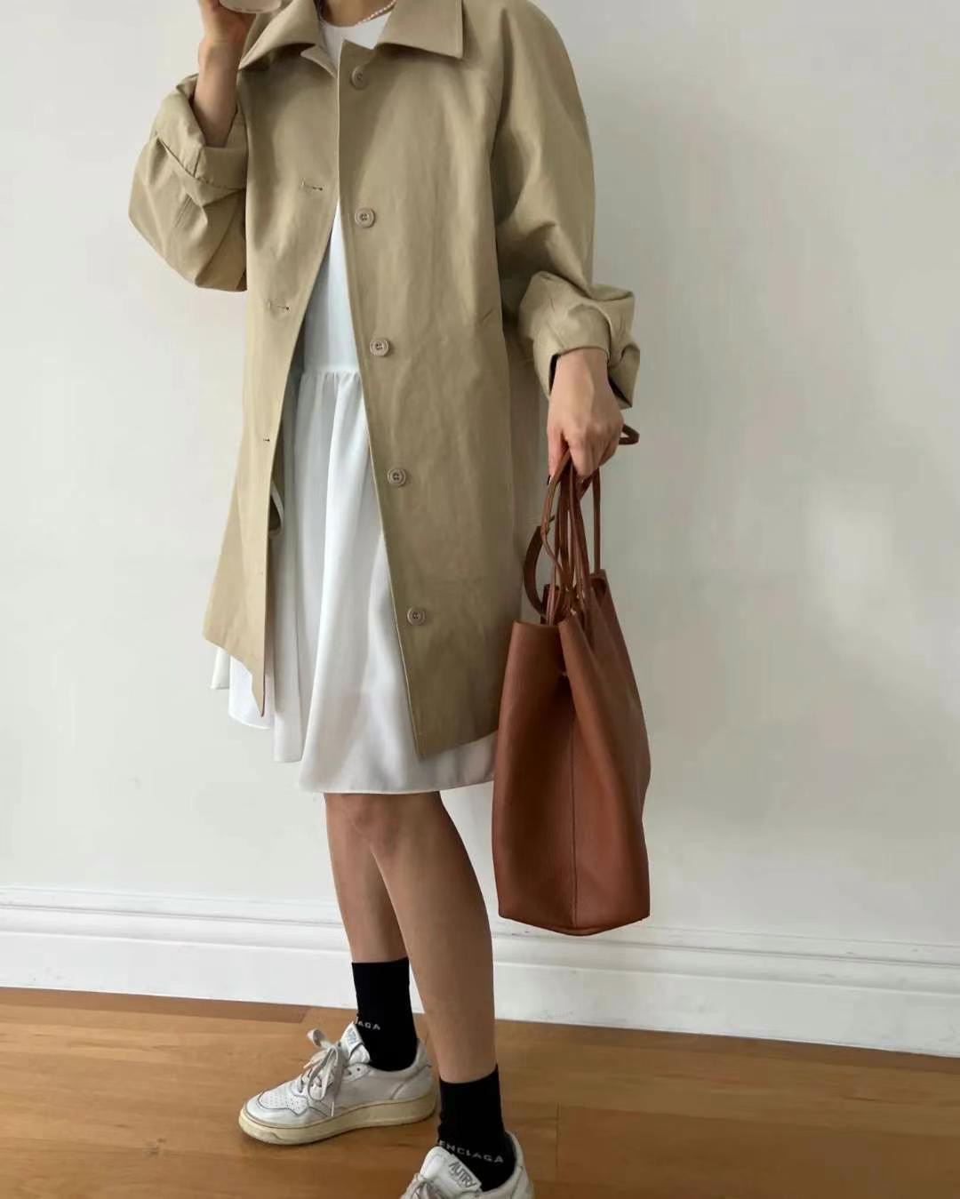 HONESTY-허니스티-T東大門實拍女裝新品25春夏熱賣長款風衣HONESTY長款風衣圖色2