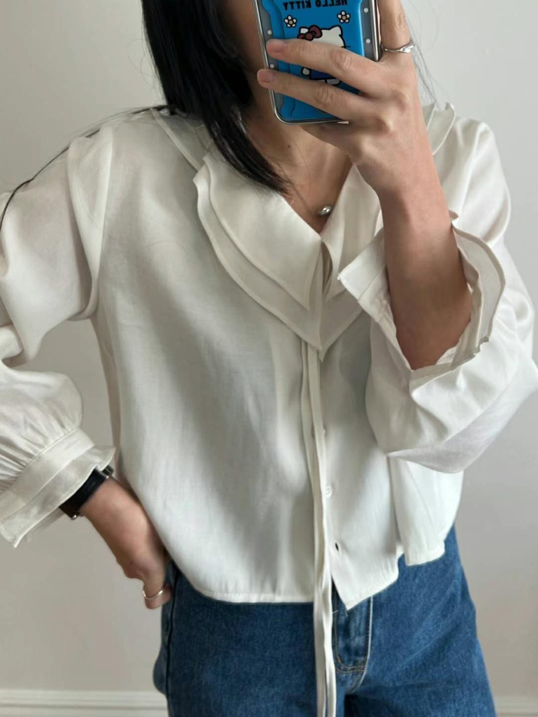 HONESTY-허니스티-T東大門實拍女士新款職業襯衫蕾絲衫荷葉邊HONESTY襯衫/蕾絲衫