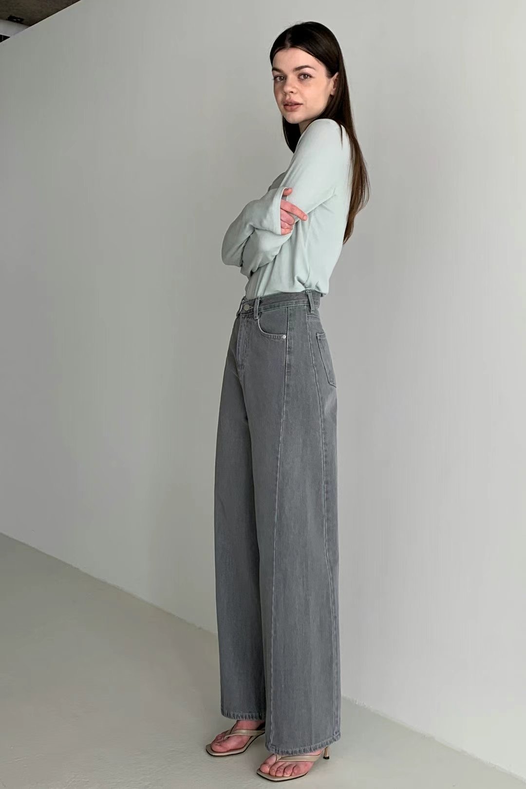 BARISTAR韓國代購女士新款人氣25春夏休閑職業推薦時尚牛仔褲BARI BARI牛仔褲