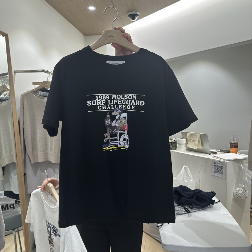 MARANT東大門代購女裝新款時尚休閑職業真品推薦熱賣T恤復古MARANTT恤圖色2