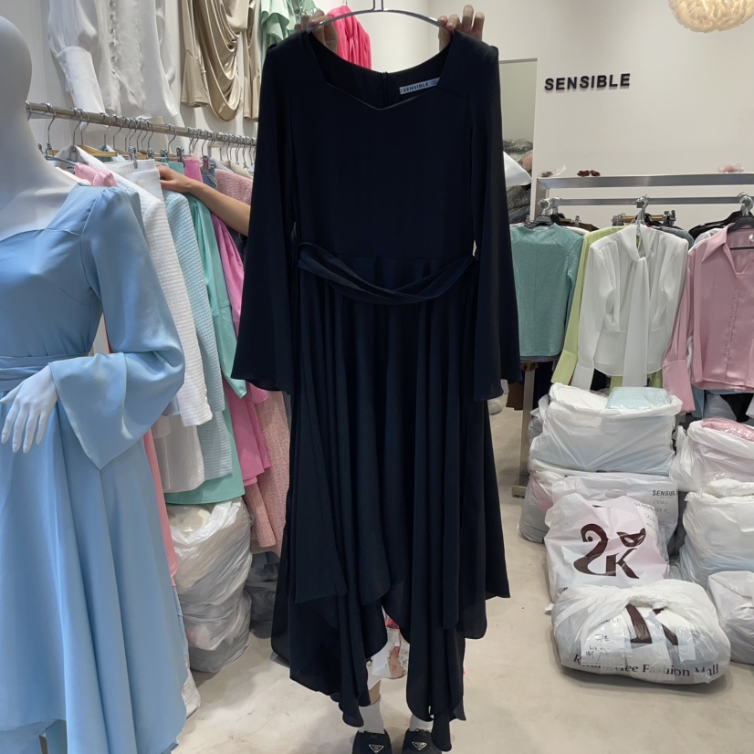 SENSIBLE-S韓國㊣直郵東大門代購女裝新款職業連衣裙含腰帶SENSIBLE連衣裙圖色3