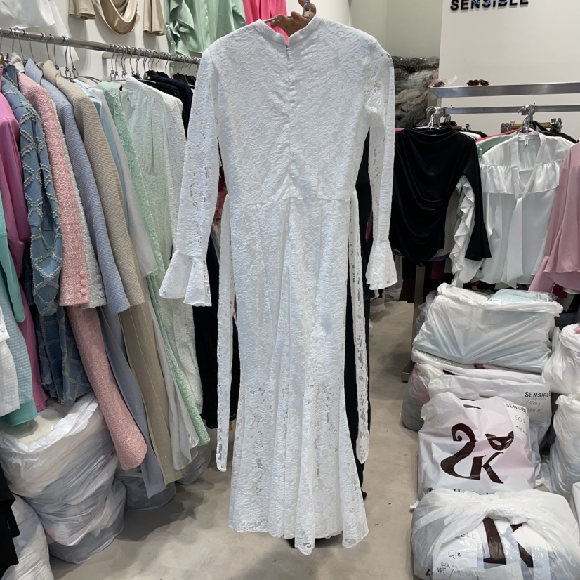 SENSIBLE-S直郵韓國代購㊣女裝新品休閑25春夏連衣裙含腰帶蕾絲SENSIBLE連衣裙