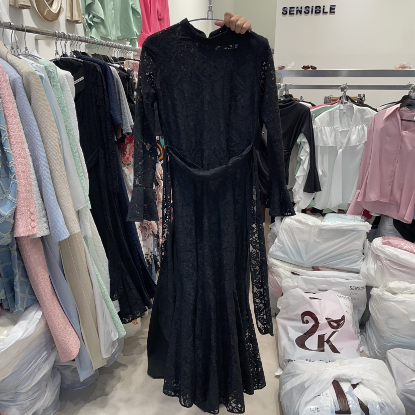 SENSIBLE-S直郵韓國代購㊣女裝新品休閑25春夏連衣裙含腰帶蕾絲SENSIBLE連衣裙圖色2