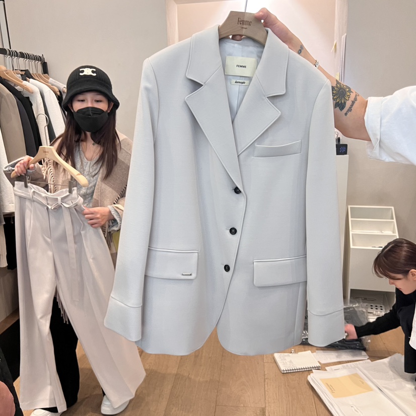 LA MAGIE FEMME直郵韓國代購㊣女裝新款25春夏職業熱賣夾克Lamagie Femme夾克圖色1