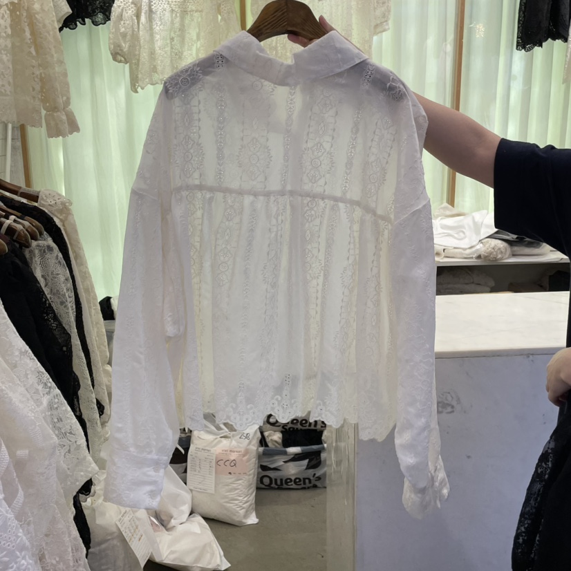 VIVI MARKET韓國直郵㊣東大門實拍女裝新品休閑襯衫蕾絲衫VIVI MARKET襯衫/蕾絲衫