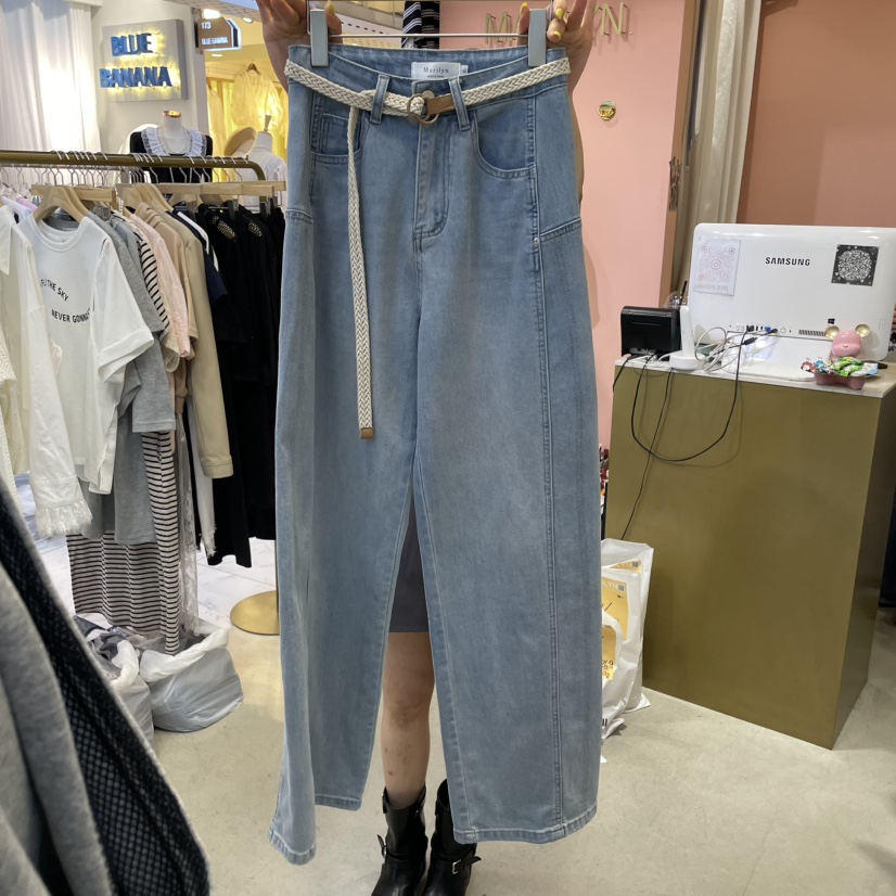 MARILYN直郵韓國代購㊣女裝新品25春夏人氣熱賣休閑推薦牛仔褲MARILYN牛仔褲