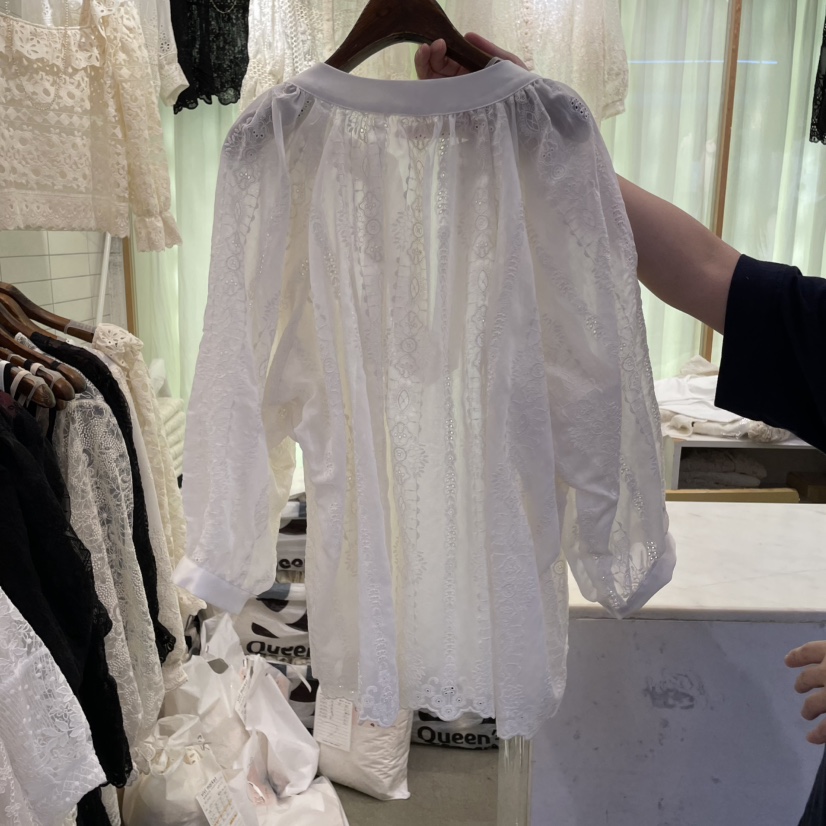 VIVI MARKET韓國直郵㊣女裝新品時尚職業休閑人氣襯衫蕾絲衫VIVI MARKET襯衫/蕾絲衫