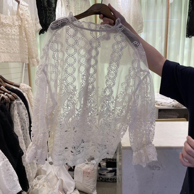 VIVI MARKET韓國直郵㊣東大門實拍女裝新品職業襯衫蕾絲衫VIVI MARKET襯衫/蕾絲衫