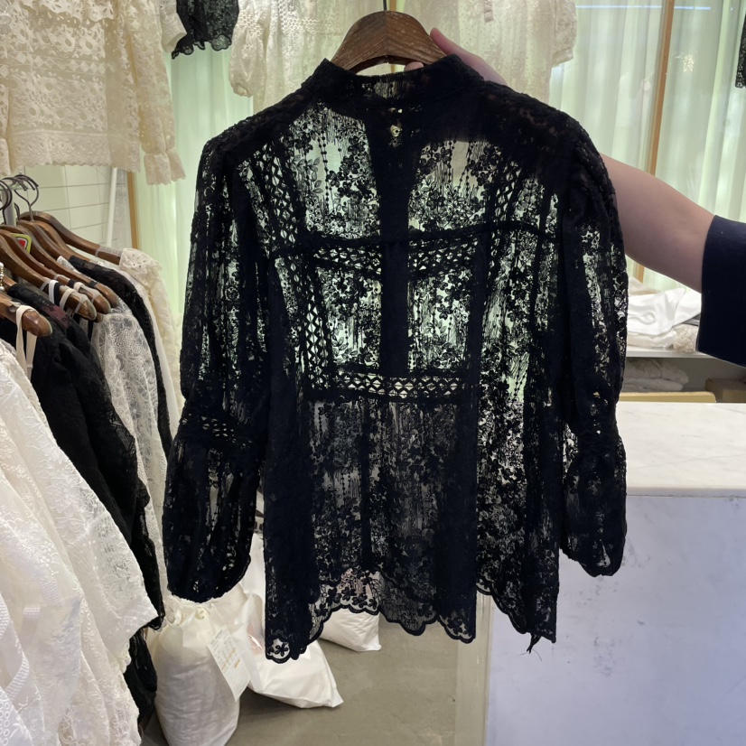 VIVI MARKET韓國直郵㊣女裝新品職業休閑人氣時尚襯衫蕾絲衫VIVI MARKET襯衫/蕾絲衫圖色2