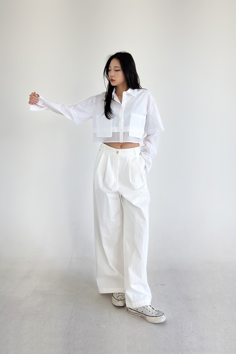 NOV7直郵韓國代購㊣女裝新款休閑時尚推薦職業25春夏襯衫蕾絲衫the ebony eyes/NOV7襯衫/蕾絲衫