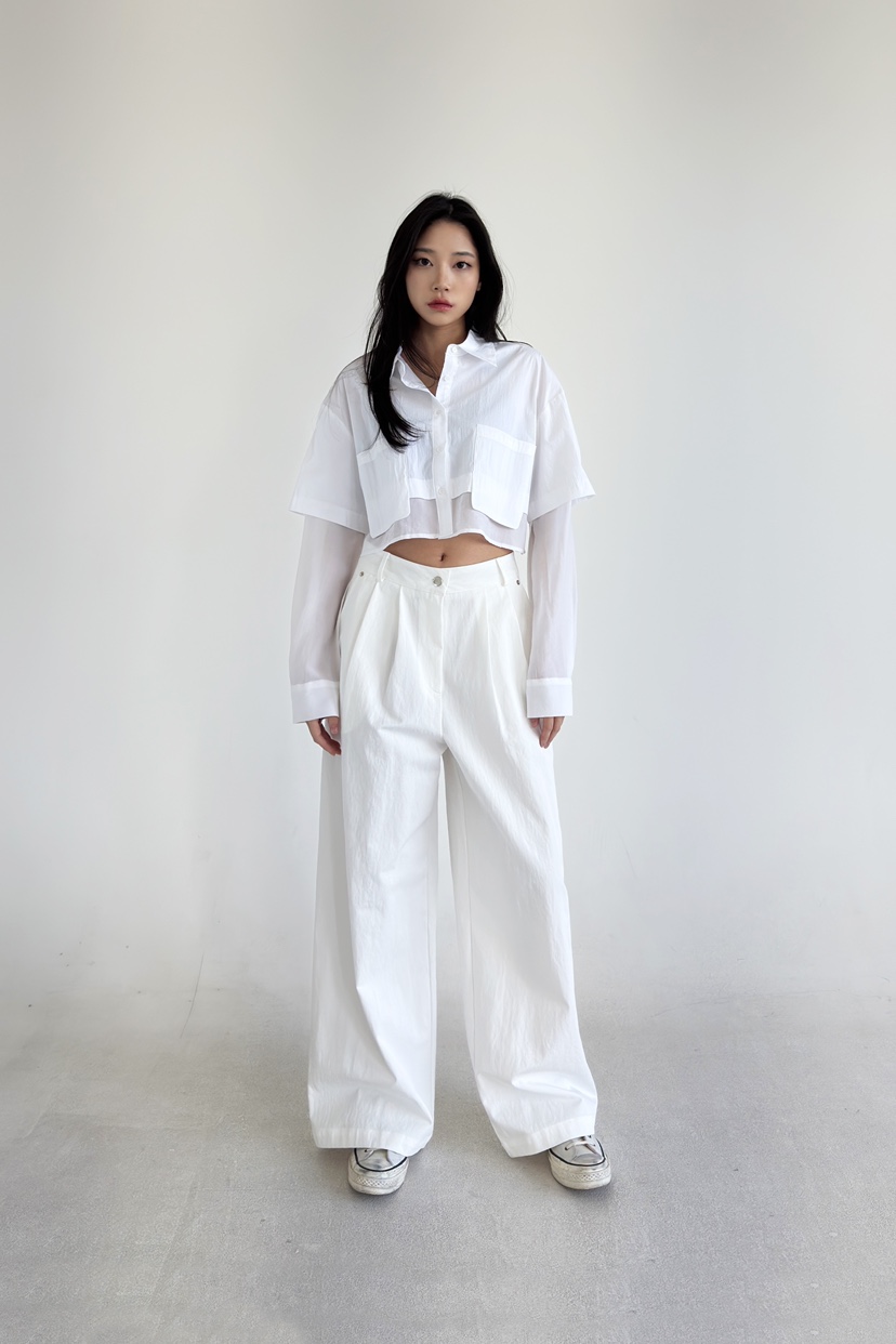 NOV7直郵韓國代購㊣女裝新款休閑時尚推薦職業25春夏襯衫蕾絲衫the ebony eyes/NOV7襯衫/蕾絲衫