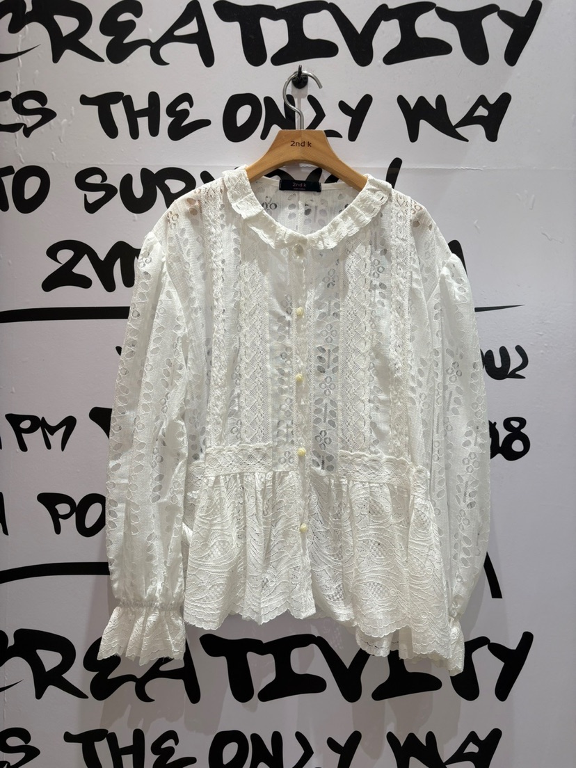 2ND K直郵韓國代購㊣女裝新款休閑推薦熱賣25春夏襯衫蕾絲衫2ND K襯衫/蕾絲衫圖色1