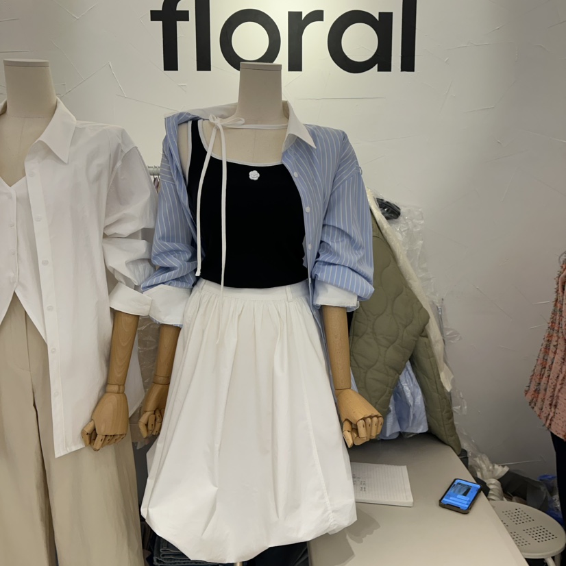 FLORAL韓國㊣直郵東大門代購女裝新品休閑推薦25春夏襯衫蕾絲衫FLORAL襯衫/蕾絲衫