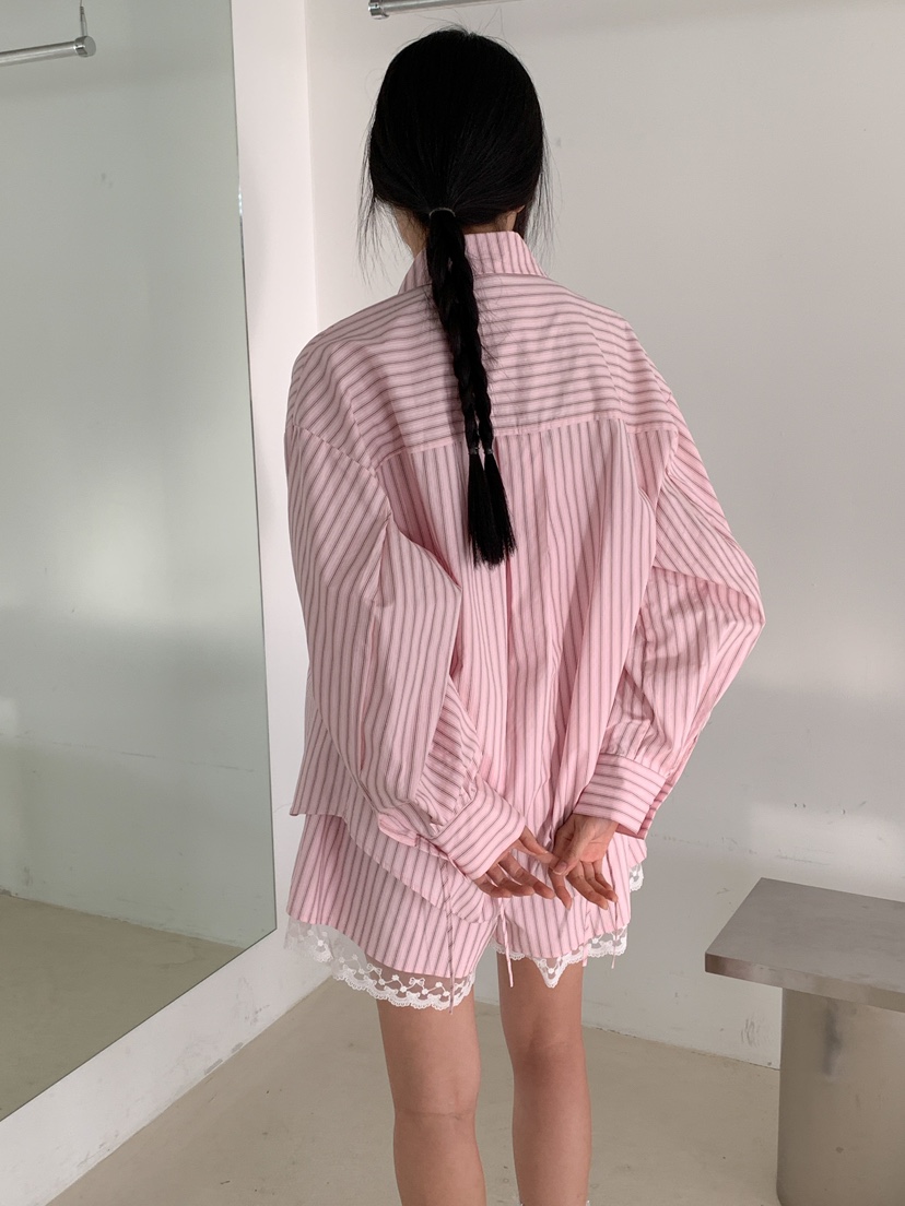 MILLIMETER韓國㊣直郵東大門代購女裝新款時尚職業襯衫蕾絲衫MILLIMETER襯衫/蕾絲衫