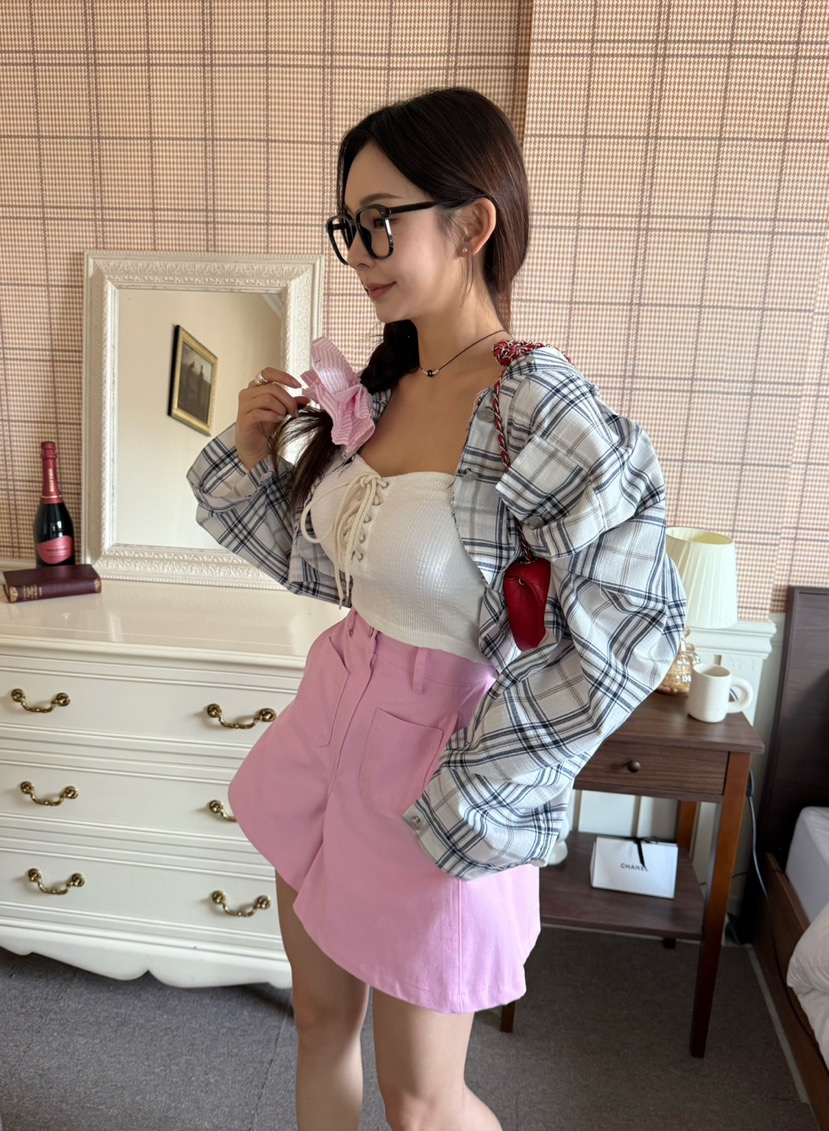 DENVER韓國直郵㊣女裝新品人氣25春夏熱賣職業時尚襯衫蕾絲衫DENVER襯衫/蕾絲衫