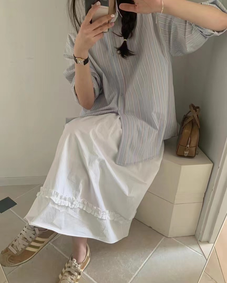 PYT-ot韓國㊣直郵東大門代購女裝新款休閑人氣推薦襯衫蕾絲衫pretty young thing襯衫/蕾絲衫