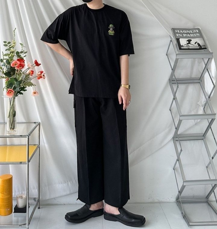 KHOON韓國㊣直郵東大門代購女裝新款人氣推薦職業熱賣休閑T恤KHOON-男裝T恤