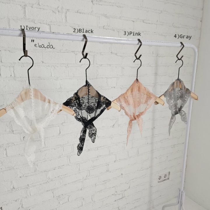 EBADA韓國㊣直郵東大門代購女裝新品時尚25春夏圍巾披肩蕾絲EBADA圍巾/披肩