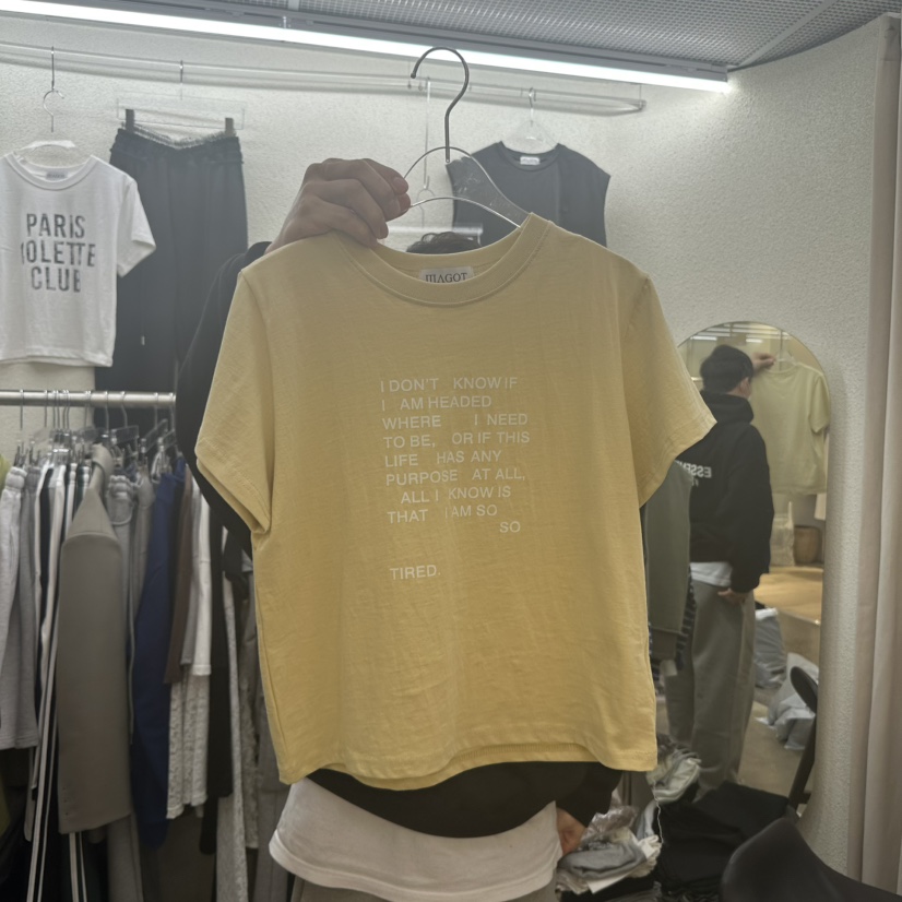 MAGOT韓國㊣直郵東大門代購女裝新品熱賣推薦休閑25春夏T恤IIIΛGOT/MAGOTT恤