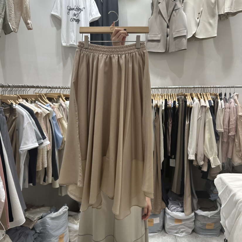 G.I-L直郵韓國代購㊣女裝新品休閑人氣熱賣時尚職業長裙天絲G.I-L長裙圖色2
