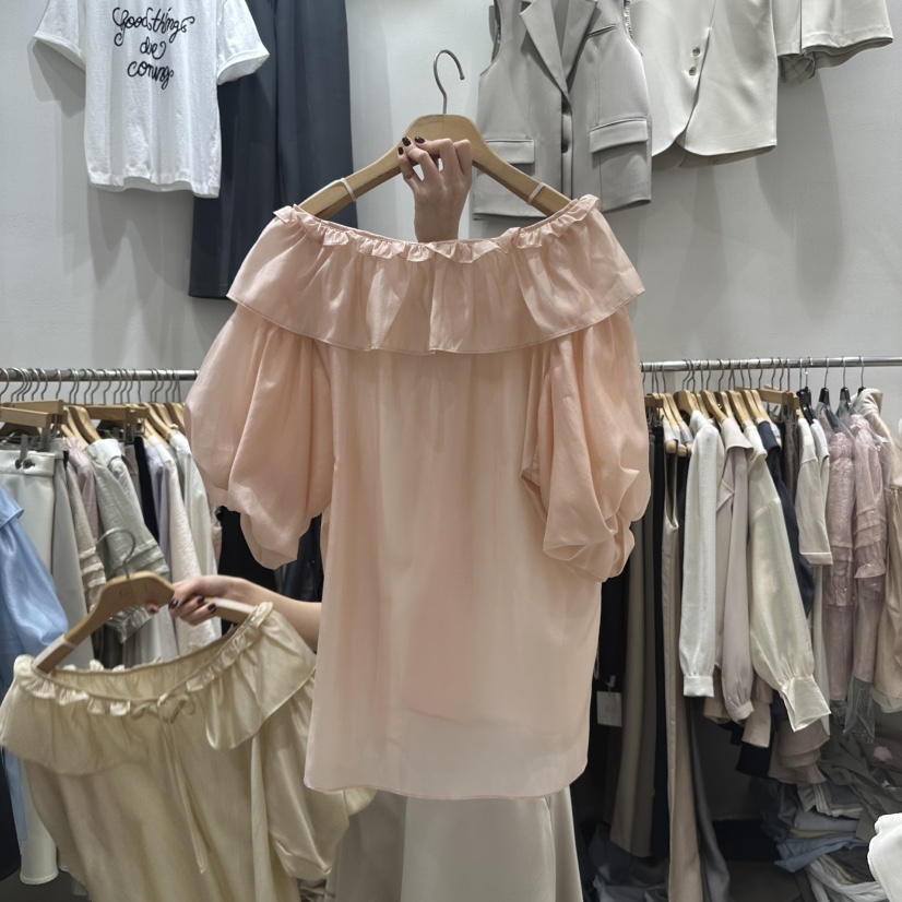G.I-L韓國㊣直郵東大門代購女裝新品職業25春夏襯衫蕾絲衫G.I-L襯衫/蕾絲衫