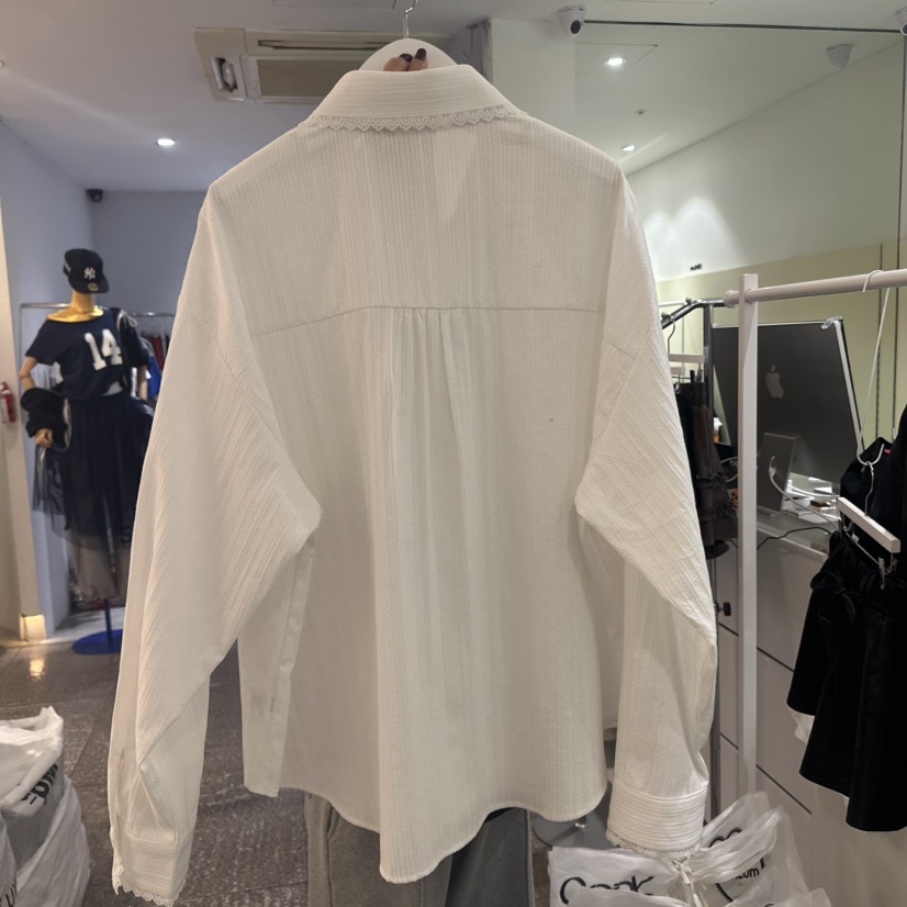 OREUM直郵韓國代購㊣女裝新品推薦人氣職業時尚25春夏襯衫蕾絲衫OihEum襯衫/蕾絲衫