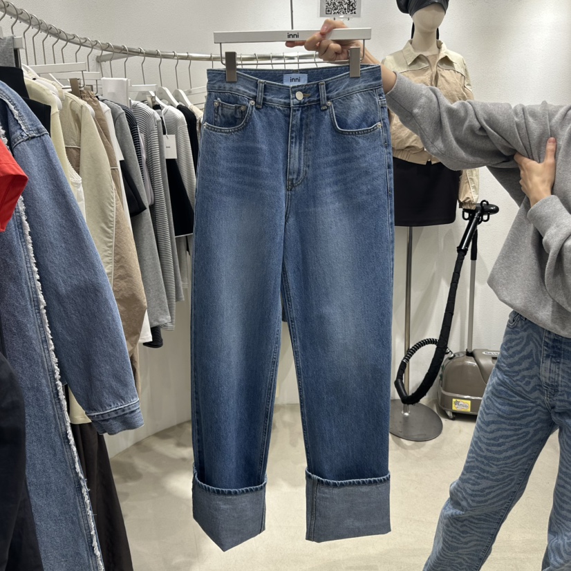 INNI韓國㊣直郵東大門代購女裝新品人氣熱賣推薦職業牛仔褲inni牛仔褲