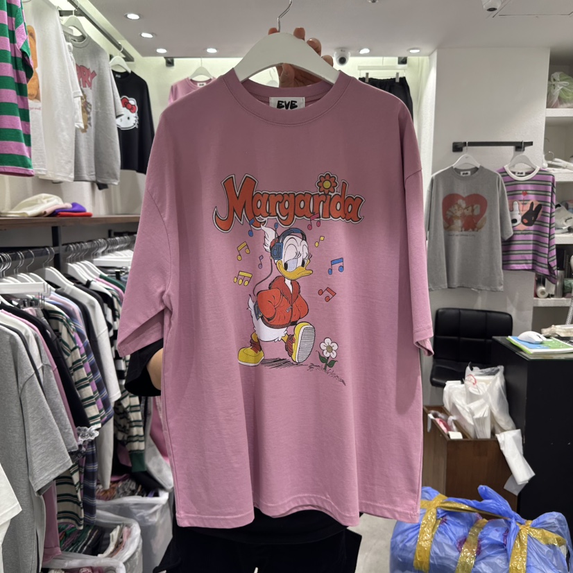 EVE韓國㊣直郵東大門代購女裝新品人氣職業休閑熱賣時尚T恤EVET恤圖色2