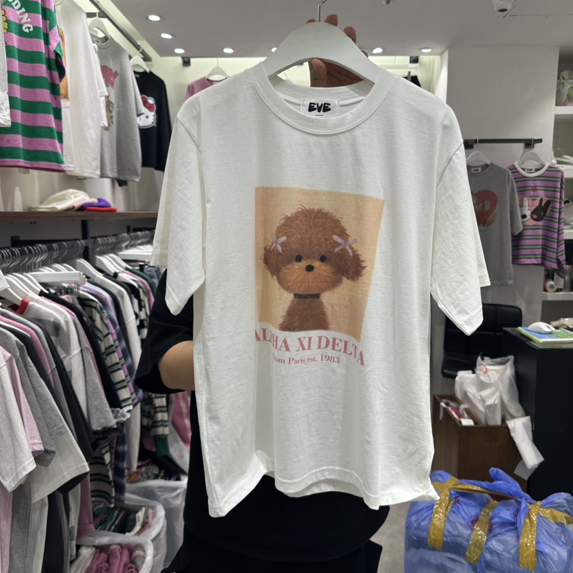 EVE韓國㊣直郵東大門代購女裝新品熱賣休閑25春夏推薦人氣T恤EVET恤圖色1