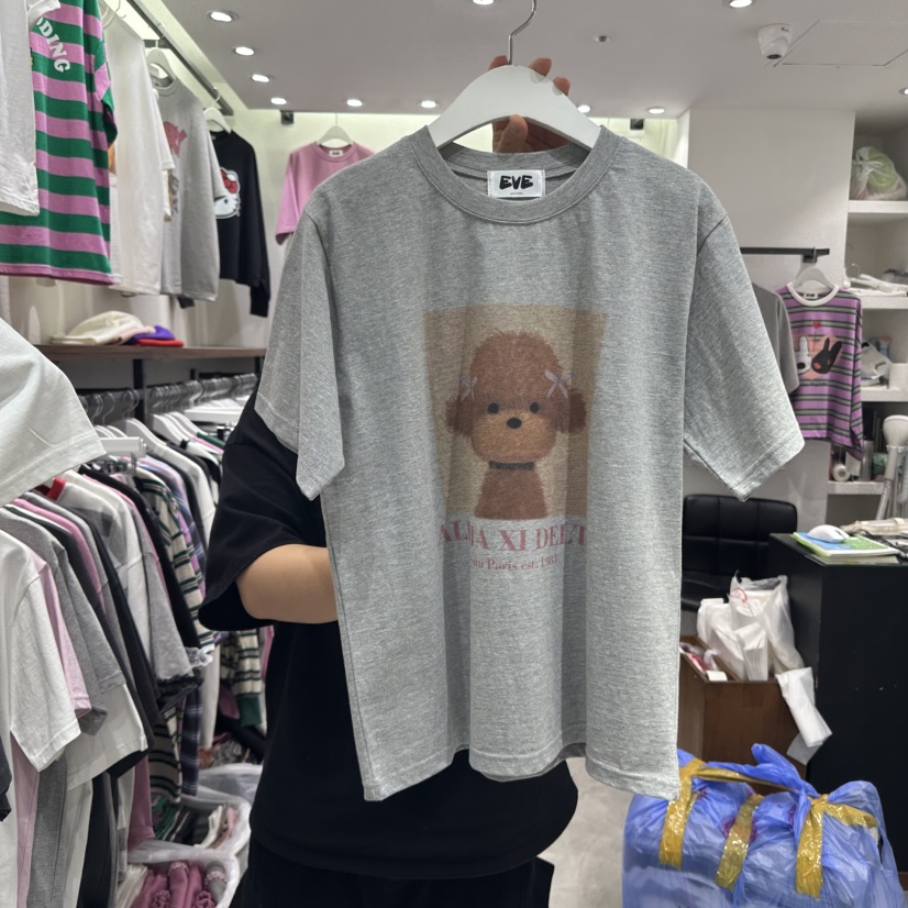 EVE韓國㊣直郵東大門代購女裝新品熱賣休閑25春夏推薦人氣T恤EVET恤圖色3