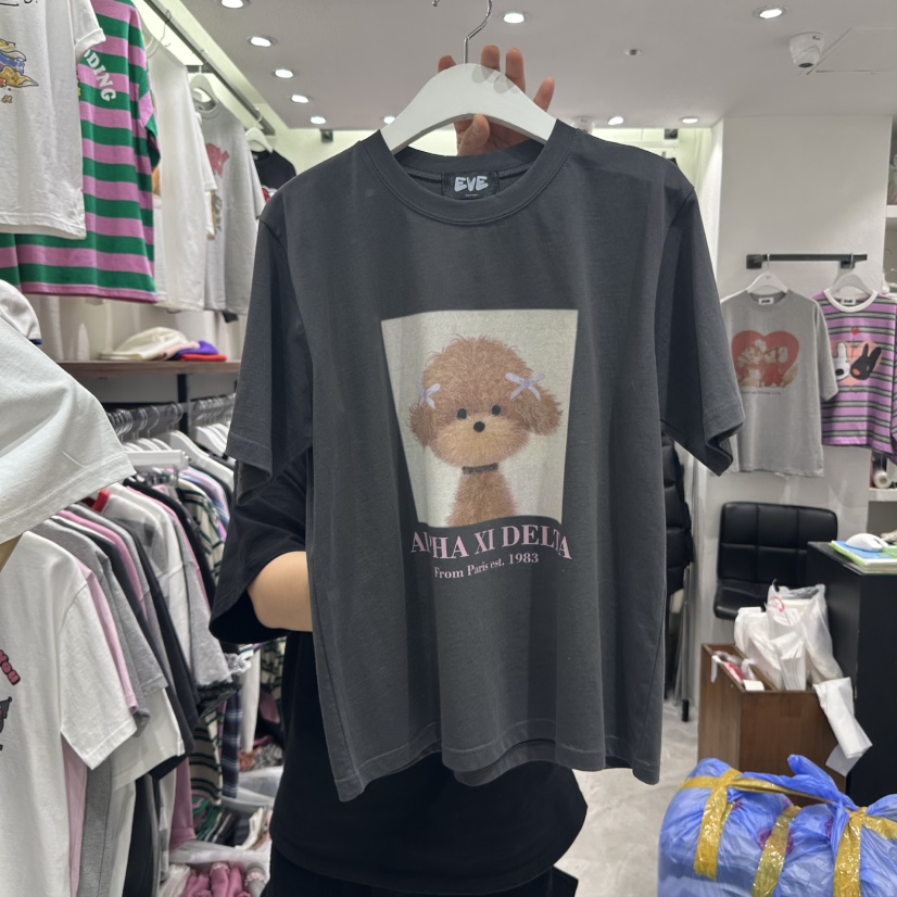 EVE韓國㊣直郵東大門代購女裝新品熱賣休閑25春夏推薦人氣T恤EVET恤圖色4