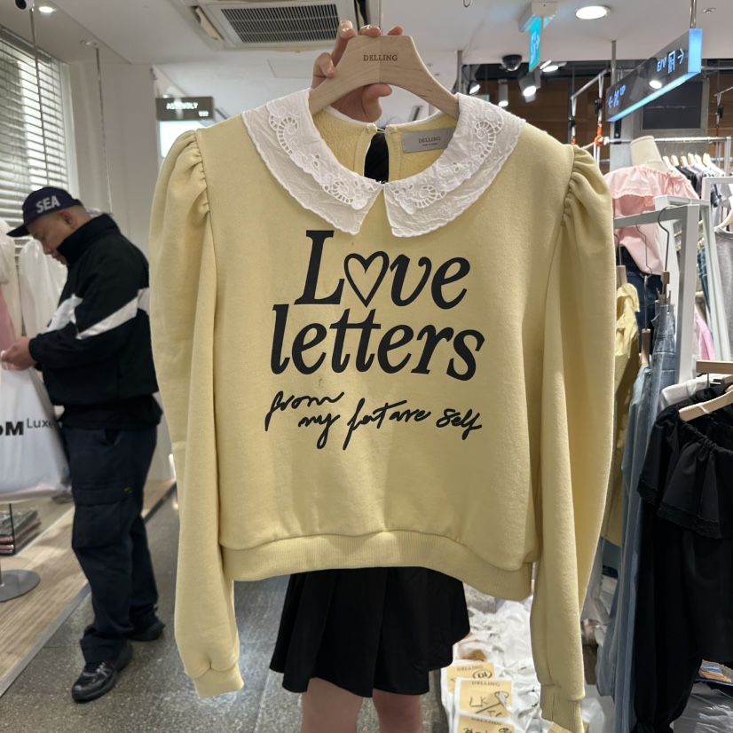 DELLING東大門代購女士新品時尚推薦休閑職業熱賣人氣25春夏衛衣DELLING衛衣圖色1