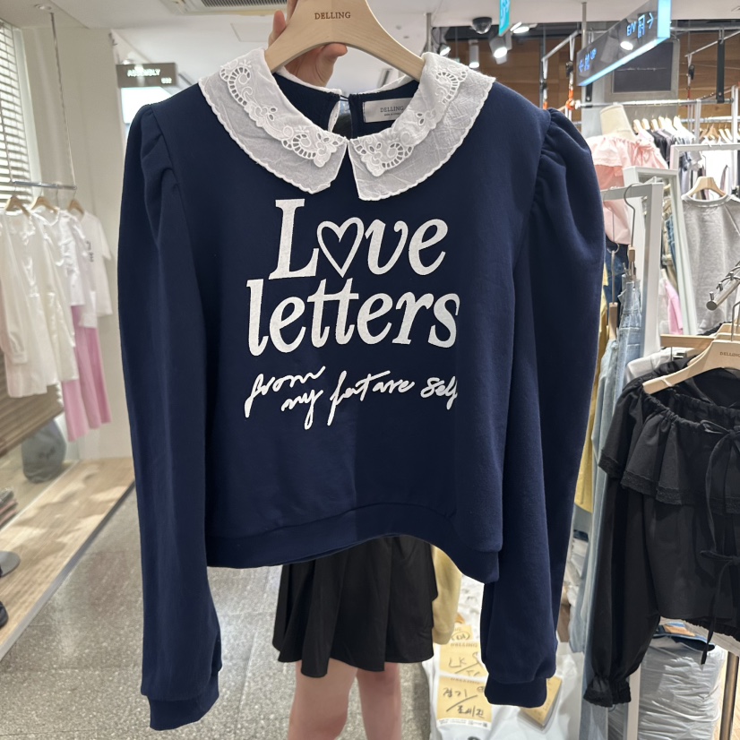 DELLING東大門代購女士新品時尚推薦休閑職業熱賣人氣25春夏衛衣DELLING衛衣圖色2