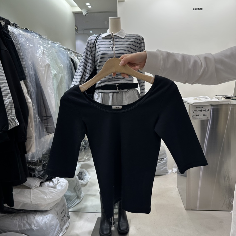 ASHTOE東大門代購女士新品真品25春夏熱賣休閑時尚職業推薦T恤ASHTOET恤圖色3