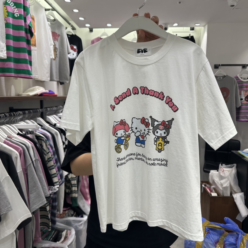 EVE東大門實拍女裝新款時尚熱賣真品休閑25春夏推薦人氣T恤EVET恤圖色1