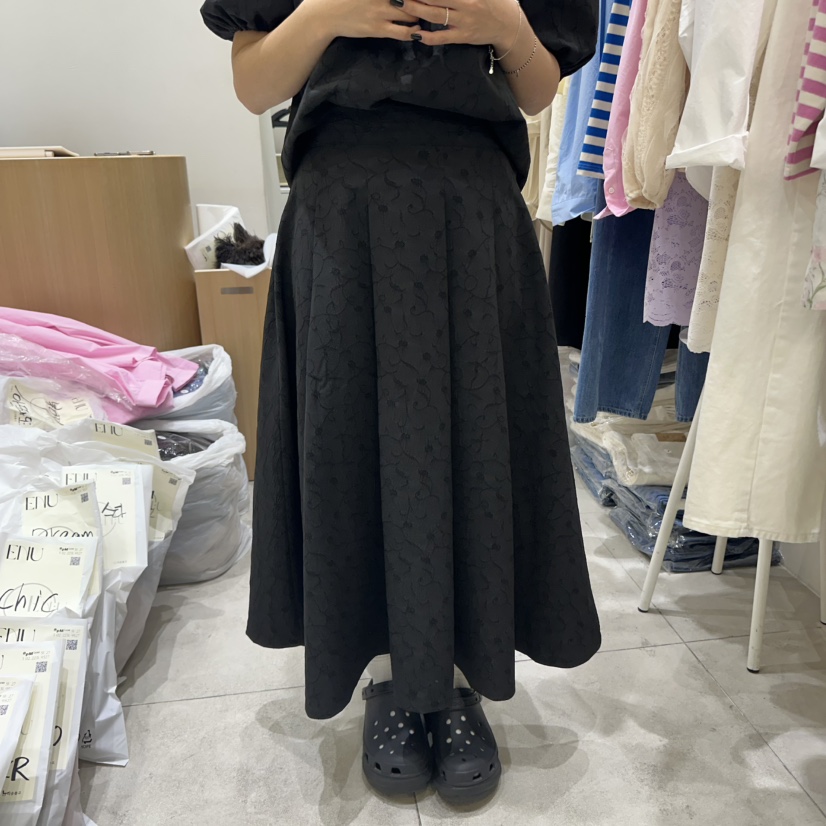EN.U東大門實拍女士新品人氣休閑25春夏熱賣職業推薦時尚長裙EN.U長裙圖色2