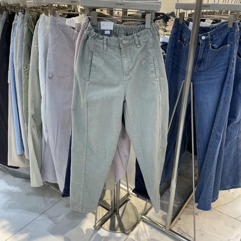 POCKET-Q東大門直郵女士新品熱賣25春夏職業真品休閑休閑褲POCKET-Q休閑褲