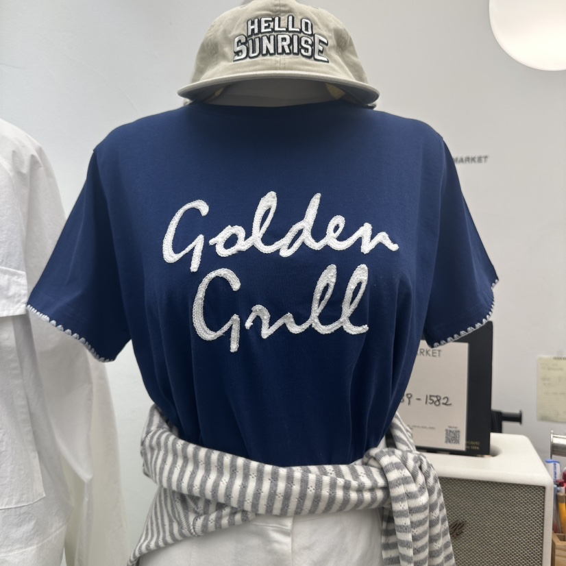 GOLDEN MARKET韓國代購女裝新款人氣休閑真品時尚職業熱賣T恤GOLDEN MARKETT恤圖色2