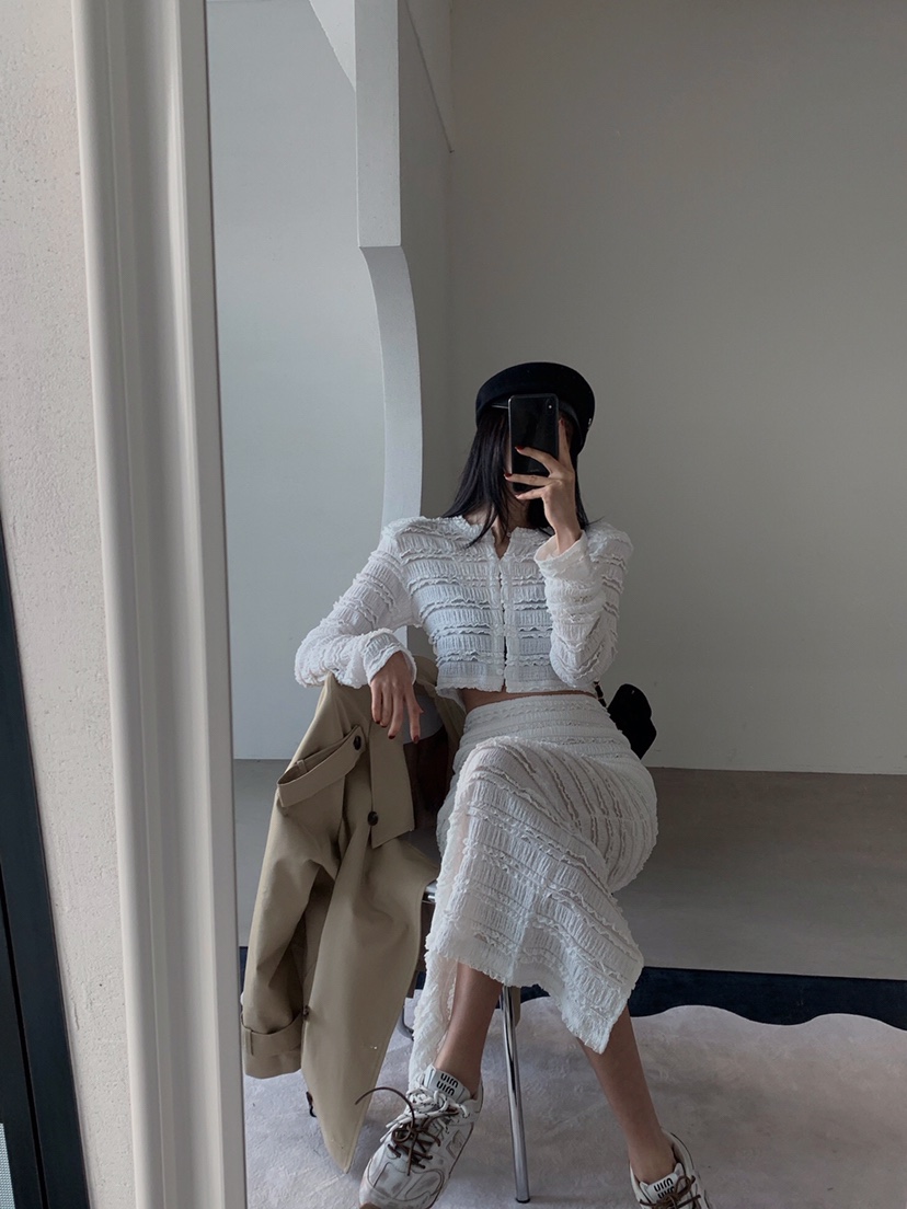 VERANDA韓國代購女士新品時尚休閑25春夏推薦職業長袖T恤開衫VERANDA長袖T恤