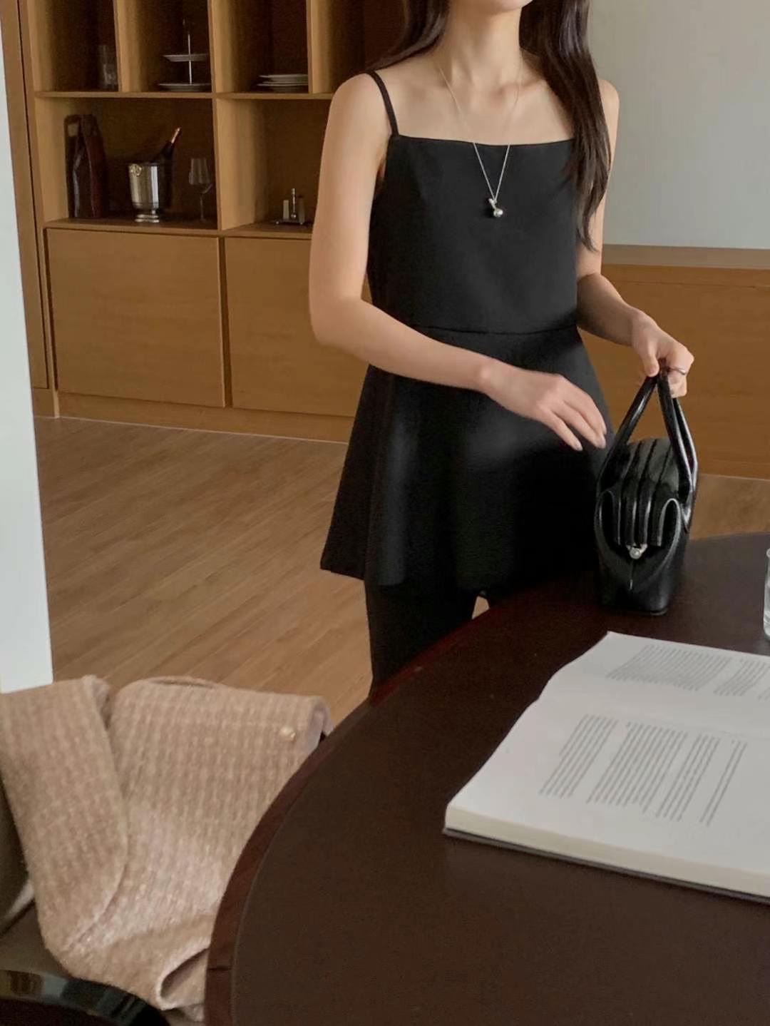 MY YOUNG韓國代購女裝新款職業時尚熱賣人氣休閑真品吊帶背心MY YOUNG兩件起吊帶/背心
