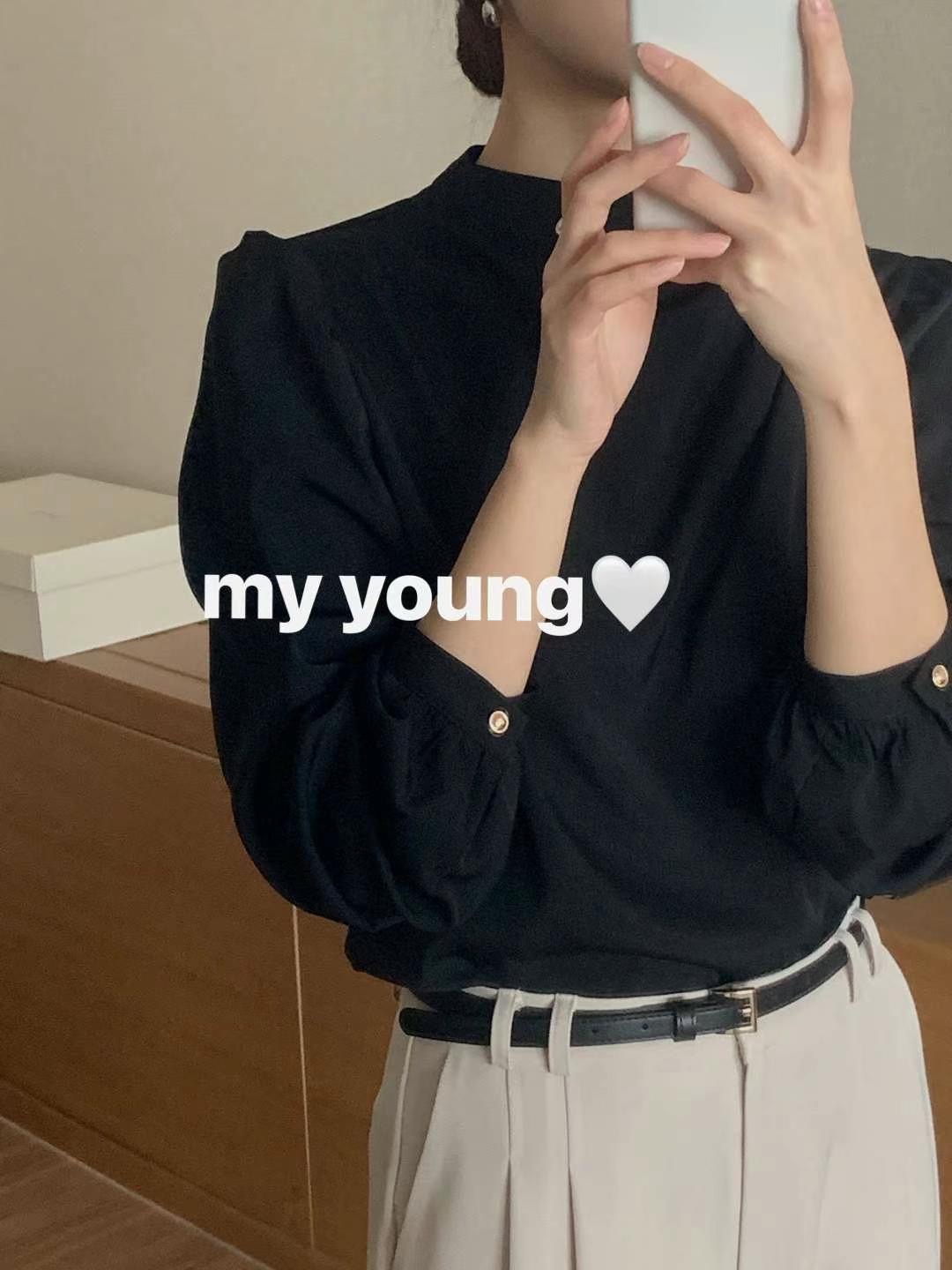 MY YOUNG韓國代購女士新品職業休閑時尚熱賣真品襯衫蕾絲衫MY YOUNG兩件起襯衫/蕾絲衫
