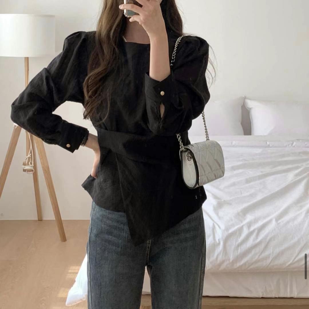 MY YOUNG韓國代購女士新款25春夏推薦人氣真品職業襯衫蕾絲衫MY YOUNG兩件起襯衫/蕾絲衫圖色4
