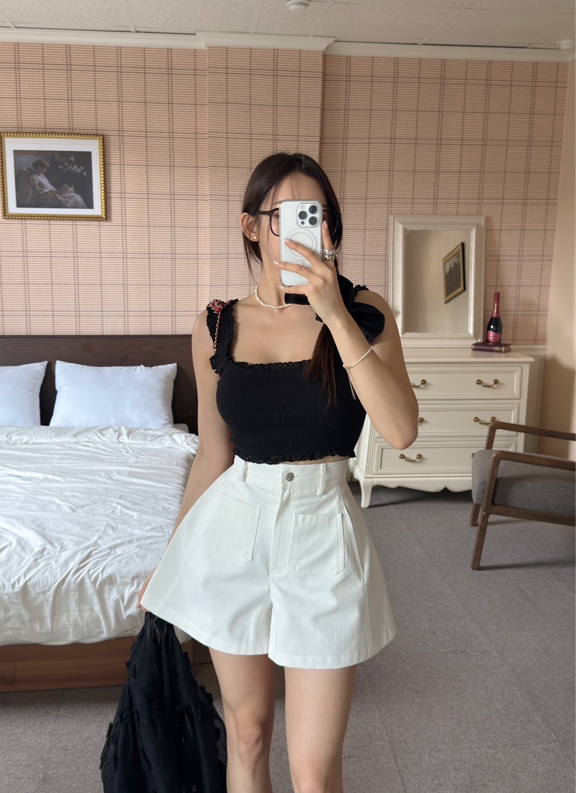 DENVER韓國代購女裝新品真品人氣推薦時尚25春夏休閑吊帶背心DENVER吊帶/背心
