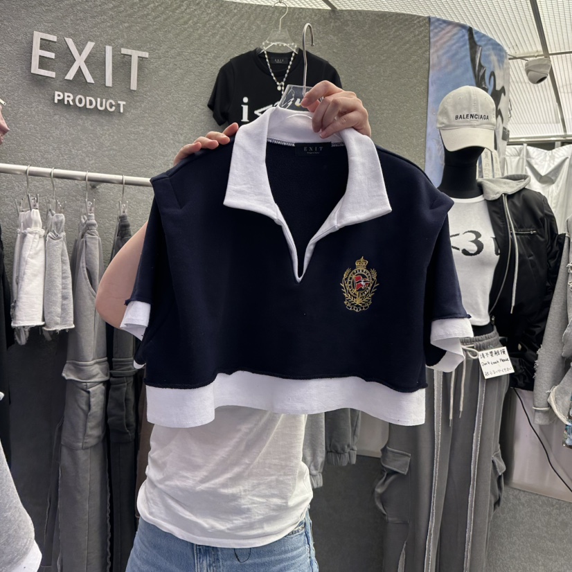 EXIT韓國直郵女士新品真品休閑職業推薦熱賣時尚人氣25春夏T恤EXITT恤圖色2