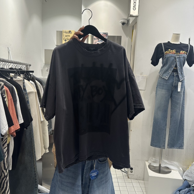 THE WEEKND韓國直郵女士新品人氣職業真品休閑25春夏推薦T恤CLODET恤圖色2