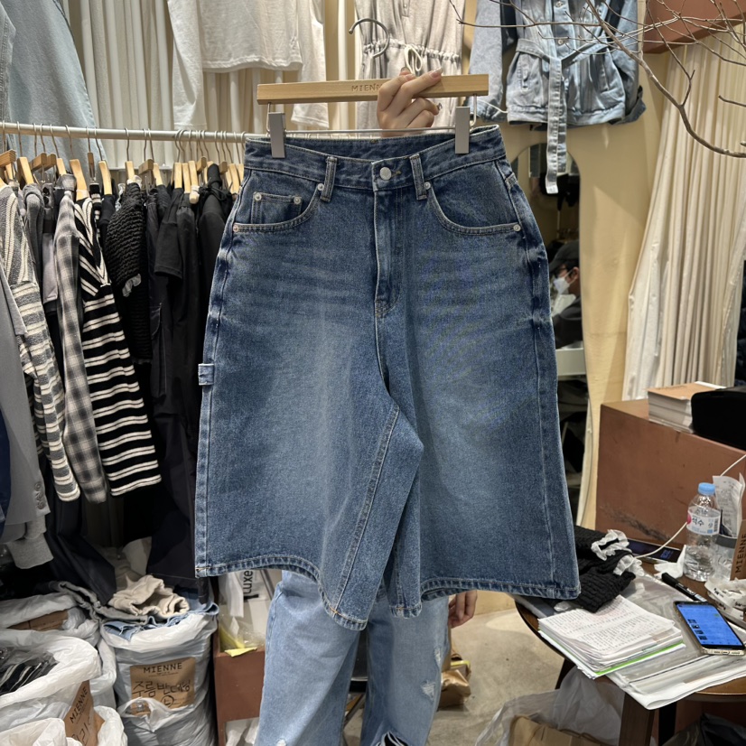 MIENNE東大門實拍女士新款時尚推薦熱賣25春夏真品職業短褲MIENNE短褲圖色1