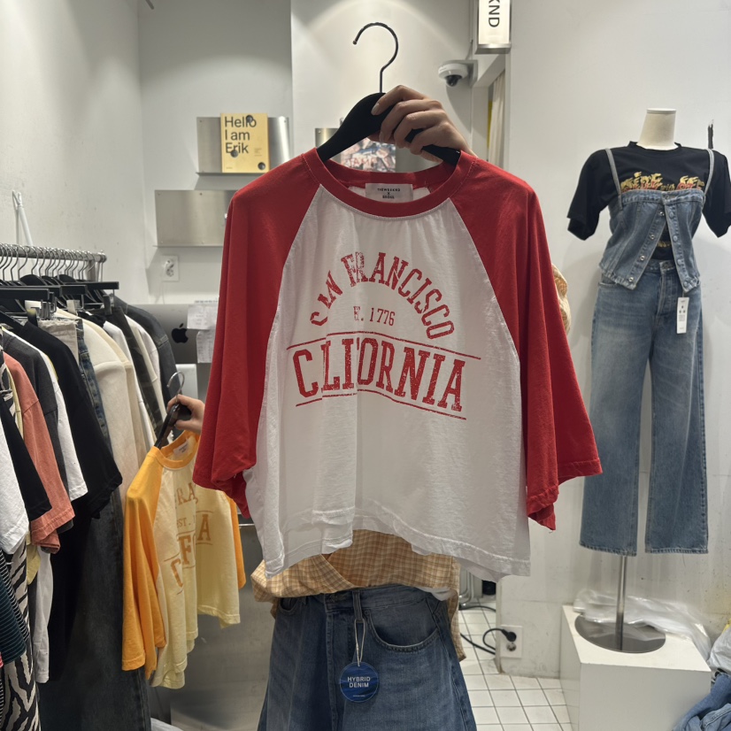 THE WEEKND東大門代購女士新款熱賣時尚休閑25春夏職業T恤CLODET恤圖色1