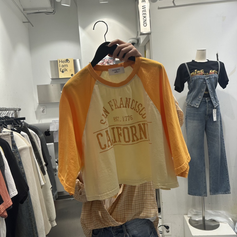 THE WEEKND東大門代購女士新款熱賣時尚休閑25春夏職業T恤CLODET恤圖色2