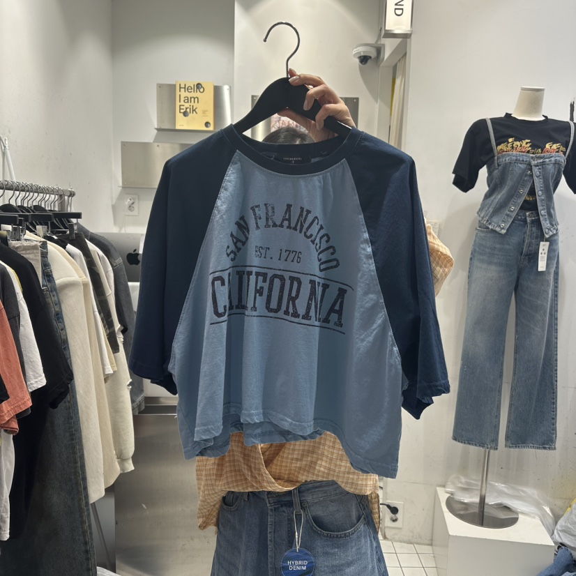 THE WEEKND東大門代購女士新款熱賣時尚休閑25春夏職業T恤CLODET恤圖色3